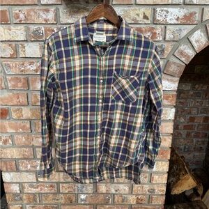 Denim & Supply Ralph Lauren Purple/Navy and Green Plaid Button-Down Shirt
